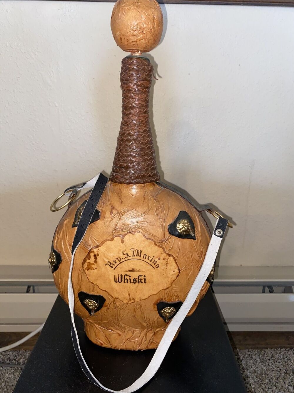 Vintage Rep San Marino Ornate Whiski Bottle Rep S. Marino - EMPTY